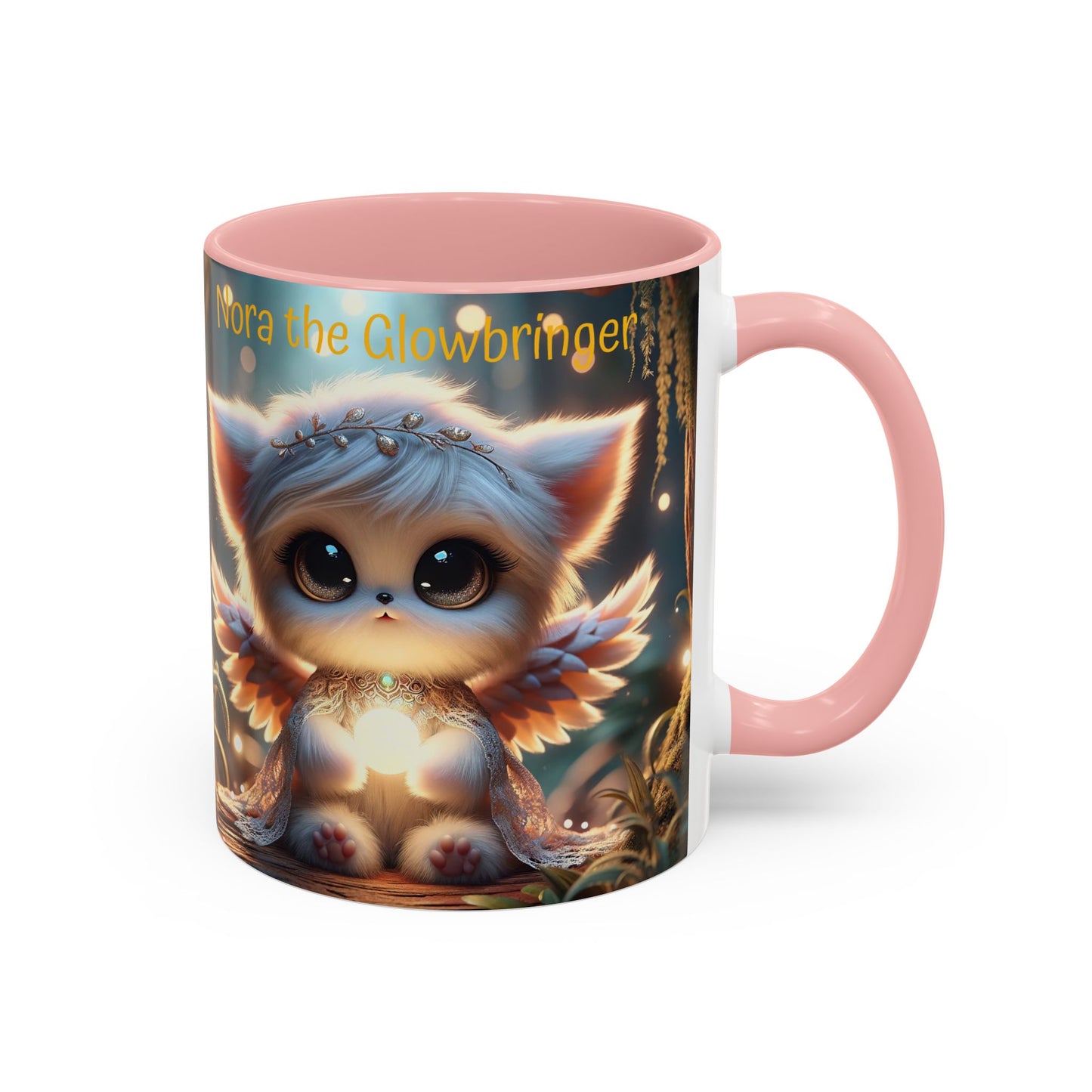 Accent Coffee Mug (11, 15oz) Nora the Glowbringer Fairyland Guardian, Magical and Fantasy Mug