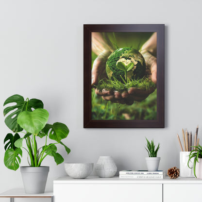 Earth Framed Vertical Poster