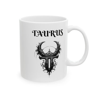 Taurus Ceramic Mug, (11oz, 15oz)