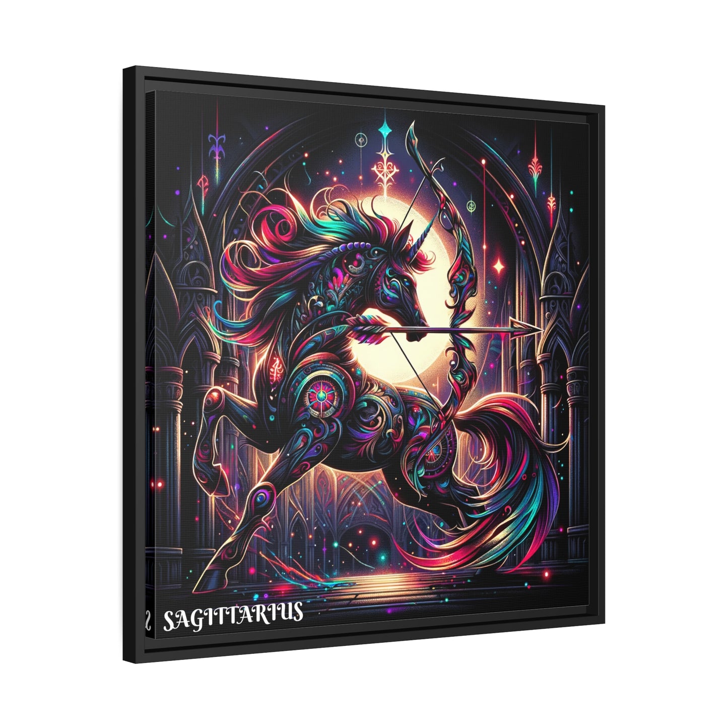 SAGITTARIUS Matte Canvas, Black Frame