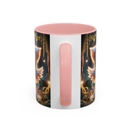 Accent Coffee Mug (11, 15oz) Nora the Glowbringer Fairyland Guardian, Magical and Fantasy Mug