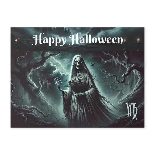 HAPPY HALLOWEEN Yard Sign Virgo