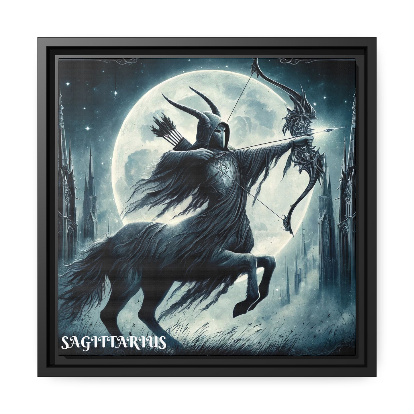 SAGITTARIUS Matte Canvas, Black Frame