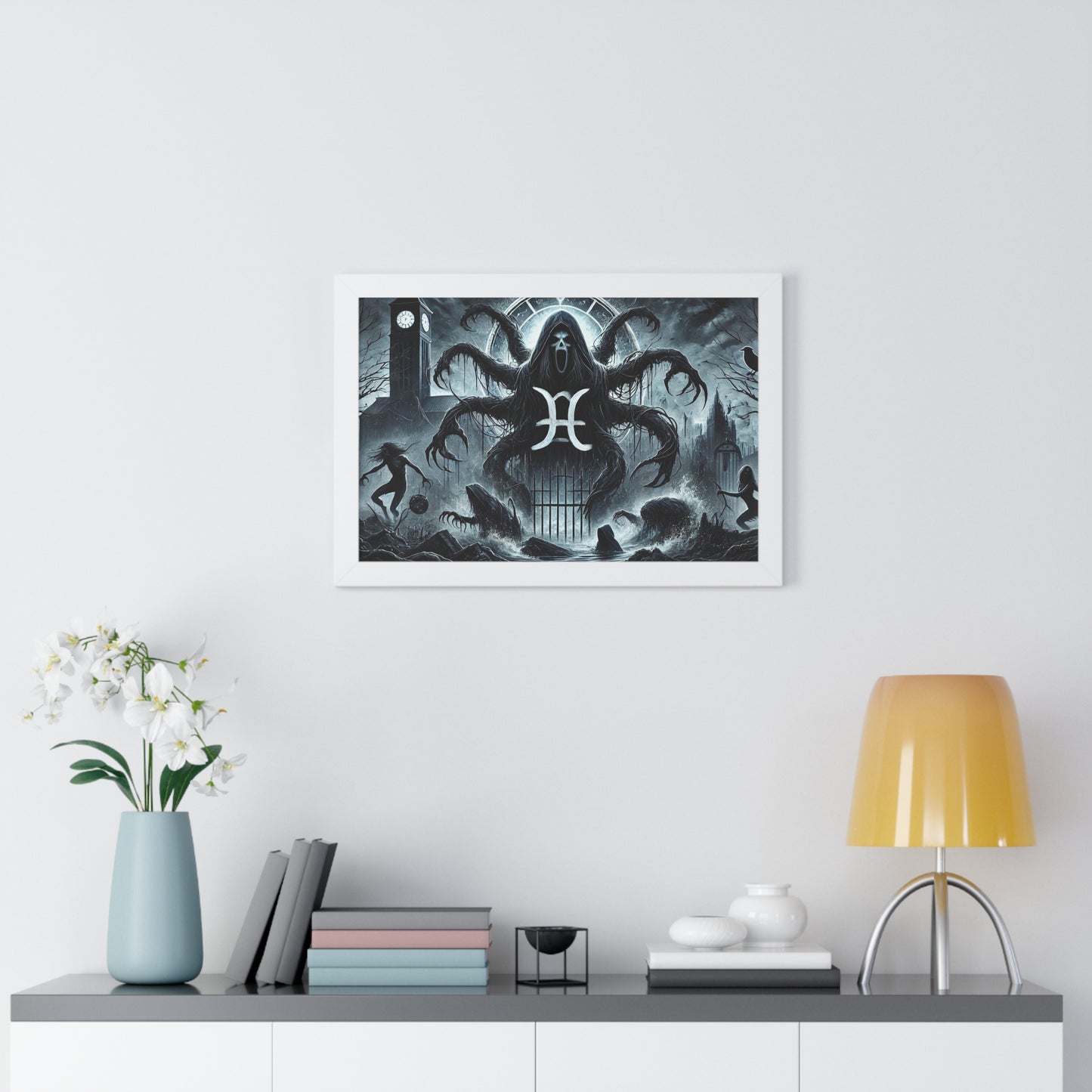 Happy Halloween Framed Horizontal Poster Aquarius