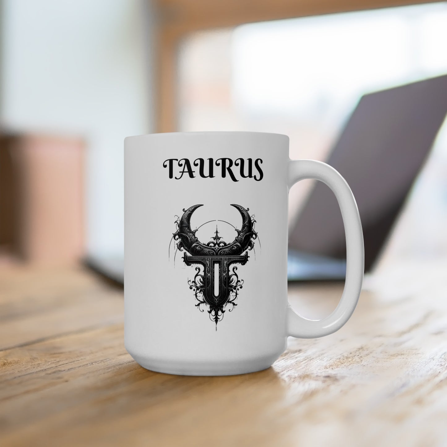 Taurus Ceramic Mug, (11oz, 15oz)