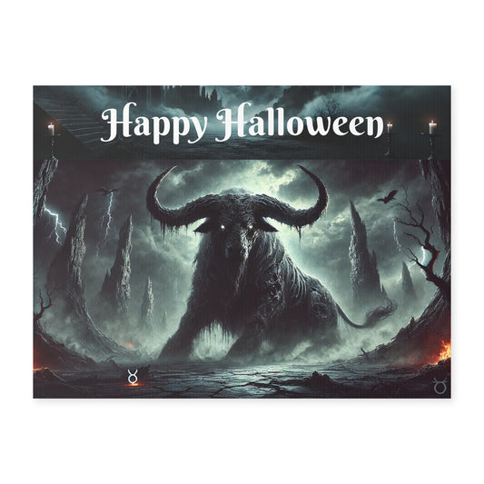 HAPPY HALLOWEEN Yard Sign Taurus