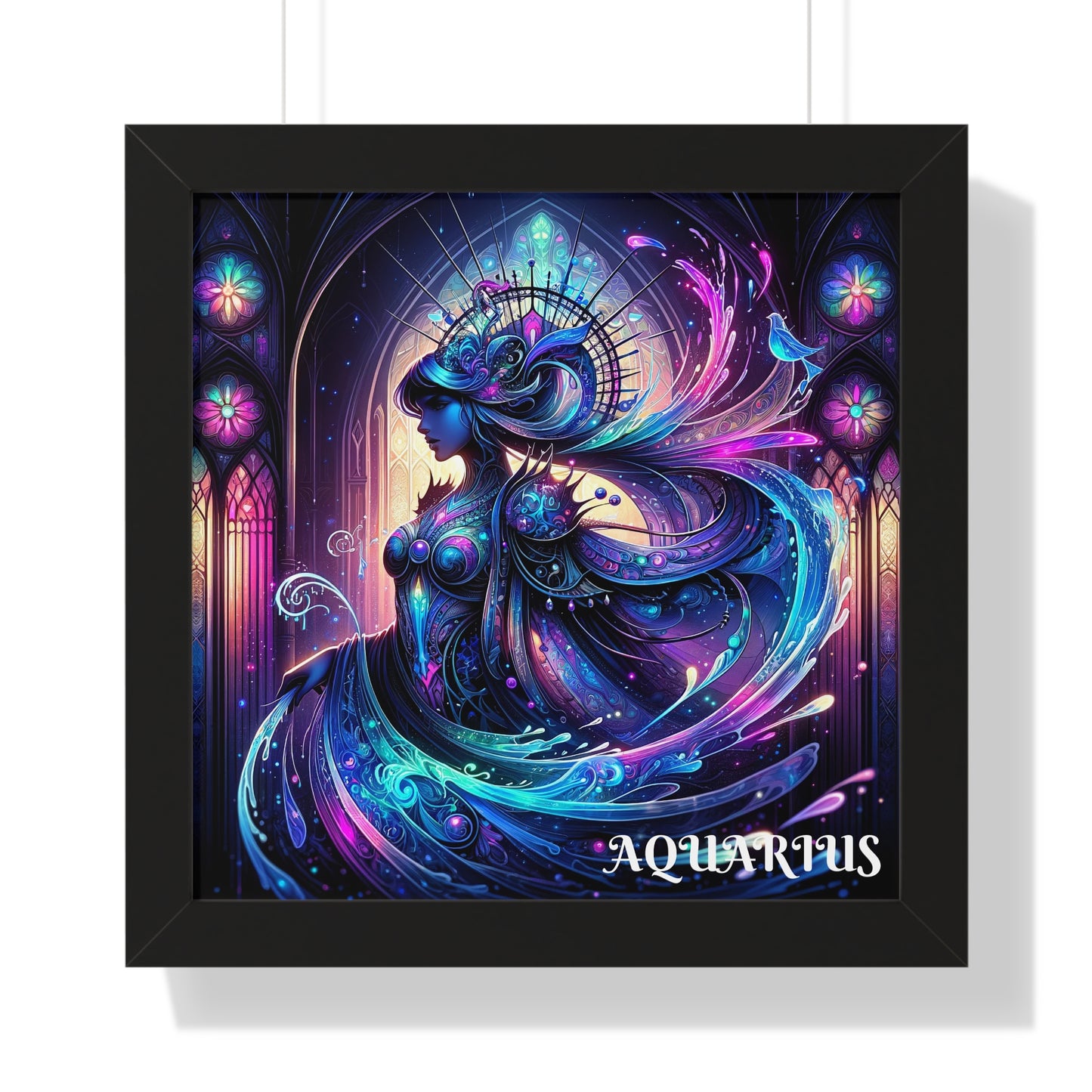 AQUARIUS Framed Vertical Poster