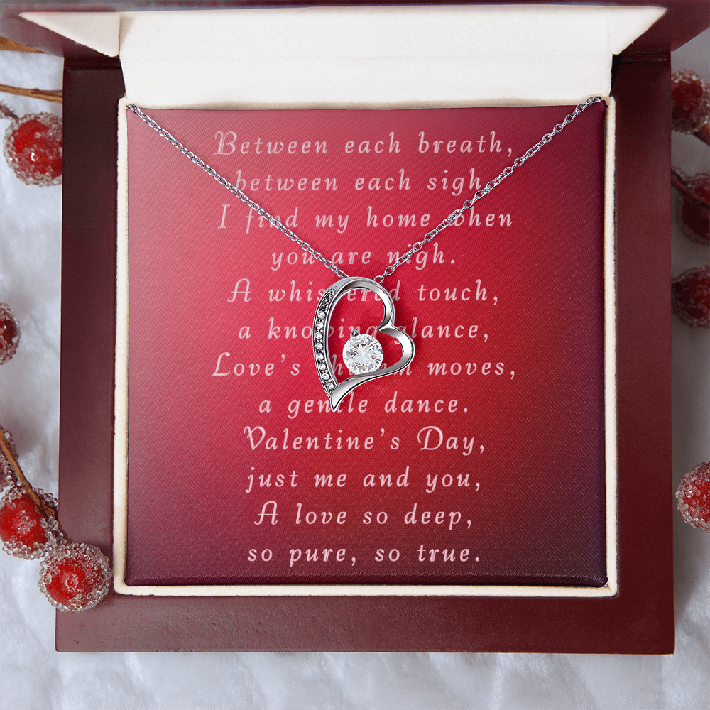 Valentine's Day Forever Love Necklace with Card