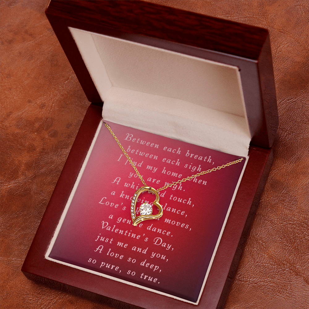 Valentine's Day Forever Love Necklace with Card