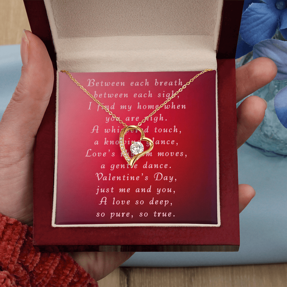 Valentine's Day Forever Love Necklace with Card