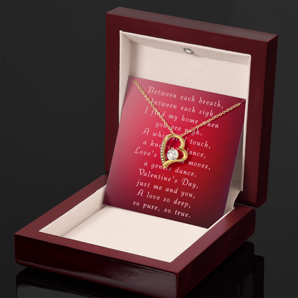 Valentine's Day Forever Love Necklace with Card