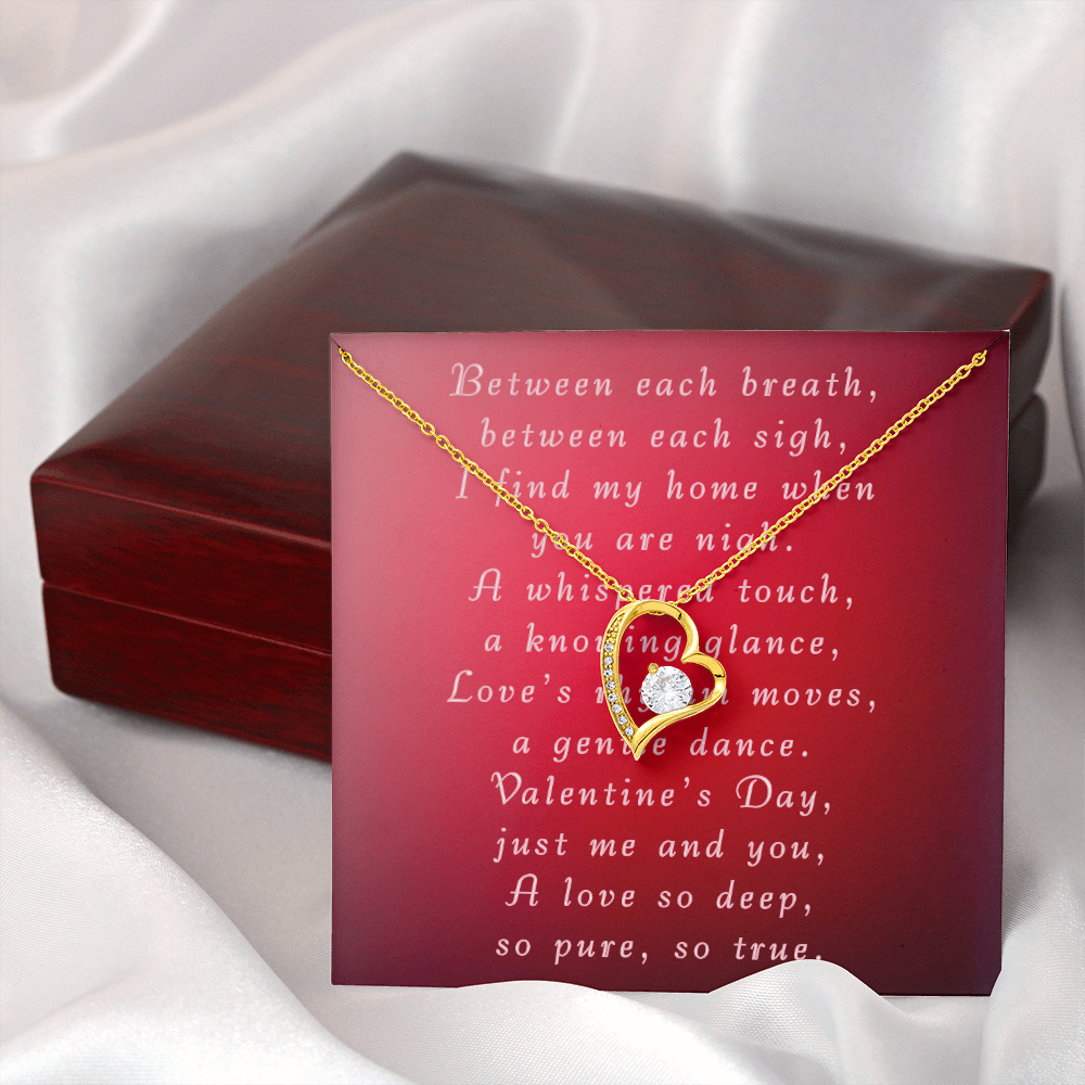 Valentine's Day Forever Love Necklace with Card