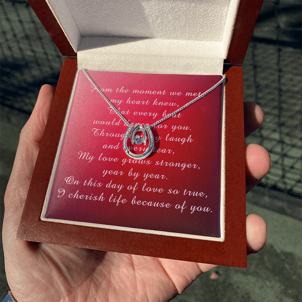 Valentine's Day Lucky In Love Necklace from Husband to Wife