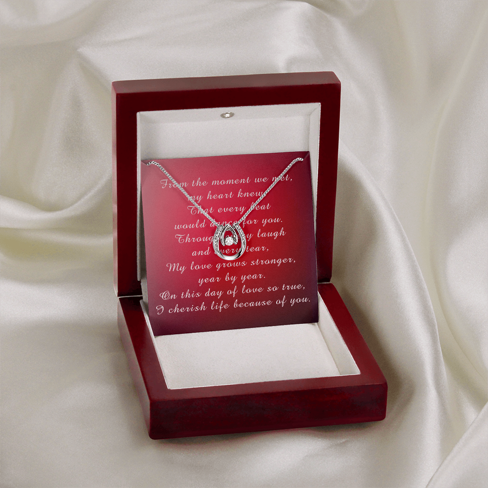 Valentine's Day Lucky In Love Necklace from Husband to Wife