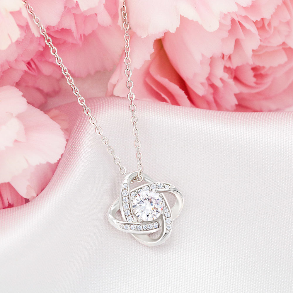 Happy Valentine's Day Love Knot Necklace