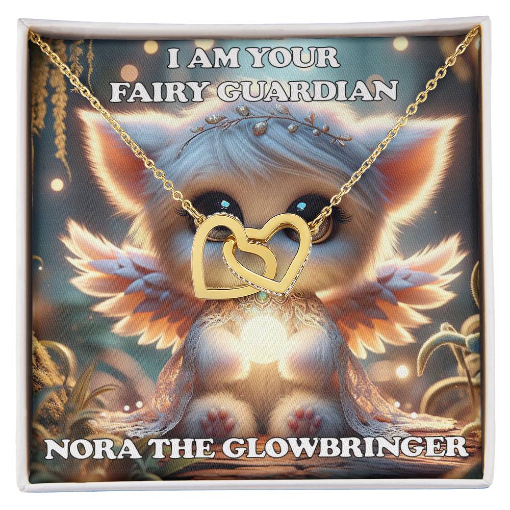 Interlocking Hearts Necklace Nora the Glowbringer Fairyland Guardian