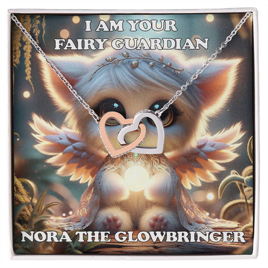 Interlocking Hearts Necklace Nora the Glowbringer Fairyland Guardian