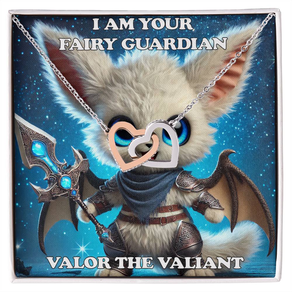 Interlocking Hearts Necklace Valor the Valiant Fairyland Guardian