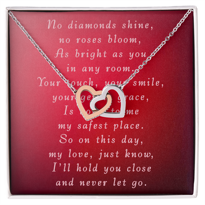 Valentine's Day Interlocking Hearts Necklace