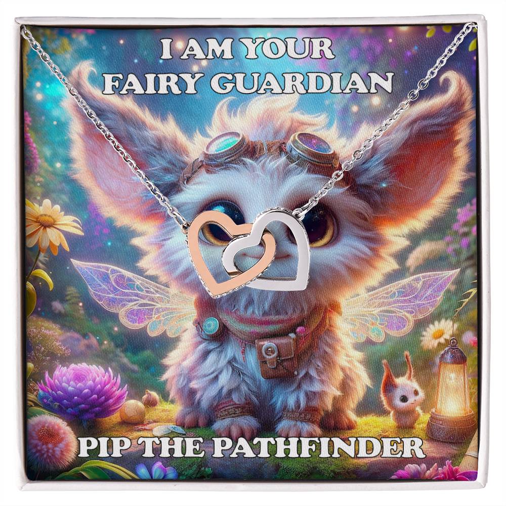 Interlocking Hearts Necklace Pip the Pathfinder Fairyland Guardian