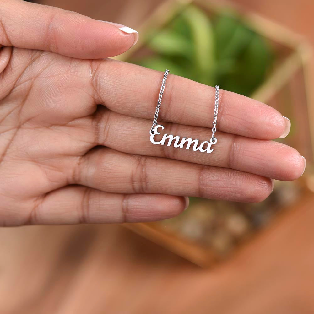 Valentine's Day Custom Name Necklace from Husband to Wife