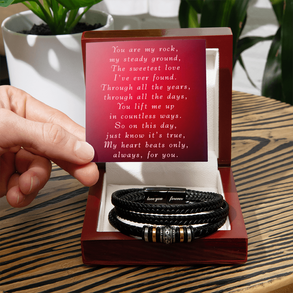 Valentine's Day Love You Forever Bracelet from Wife to Husband