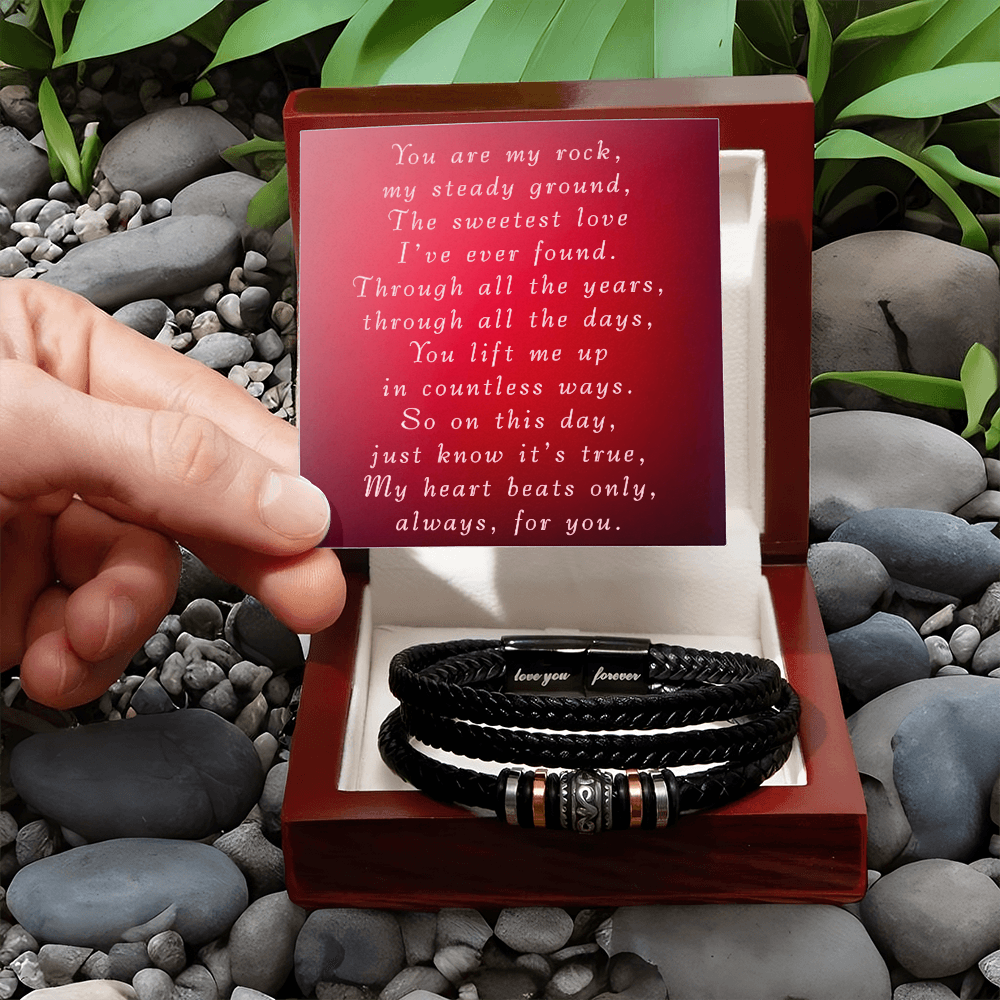 Valentine's Day Love You Forever Bracelet from Wife to Husband