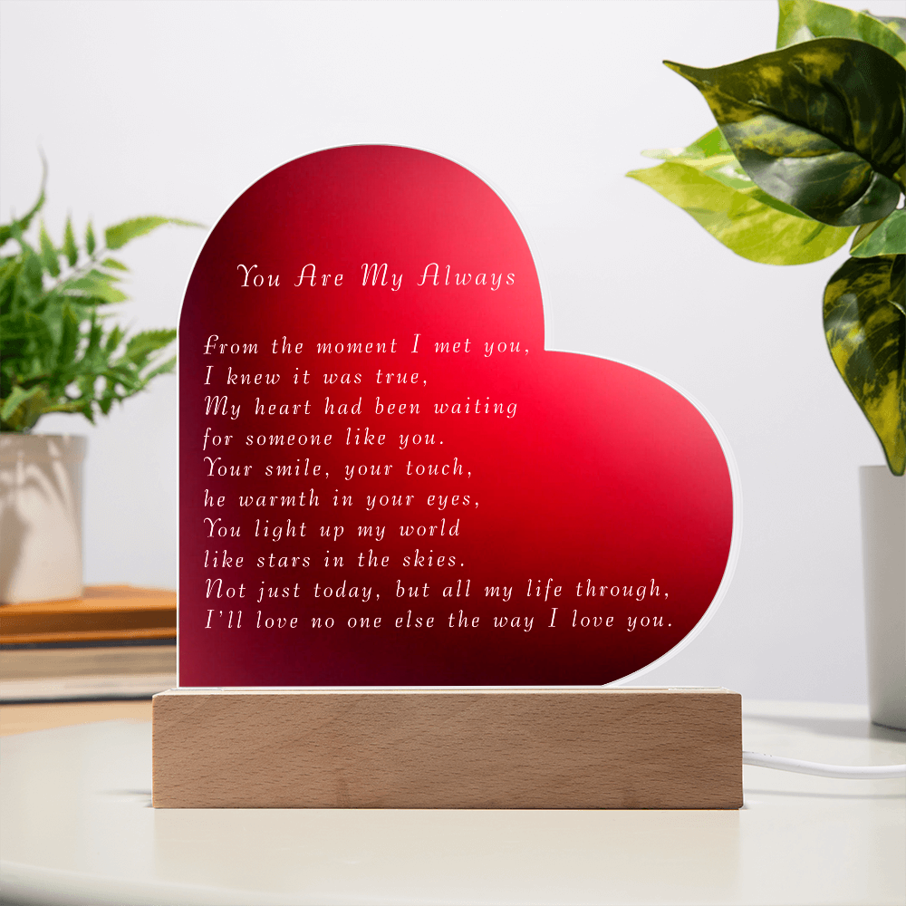 Valentine's Day Acrylic Heart Plaque