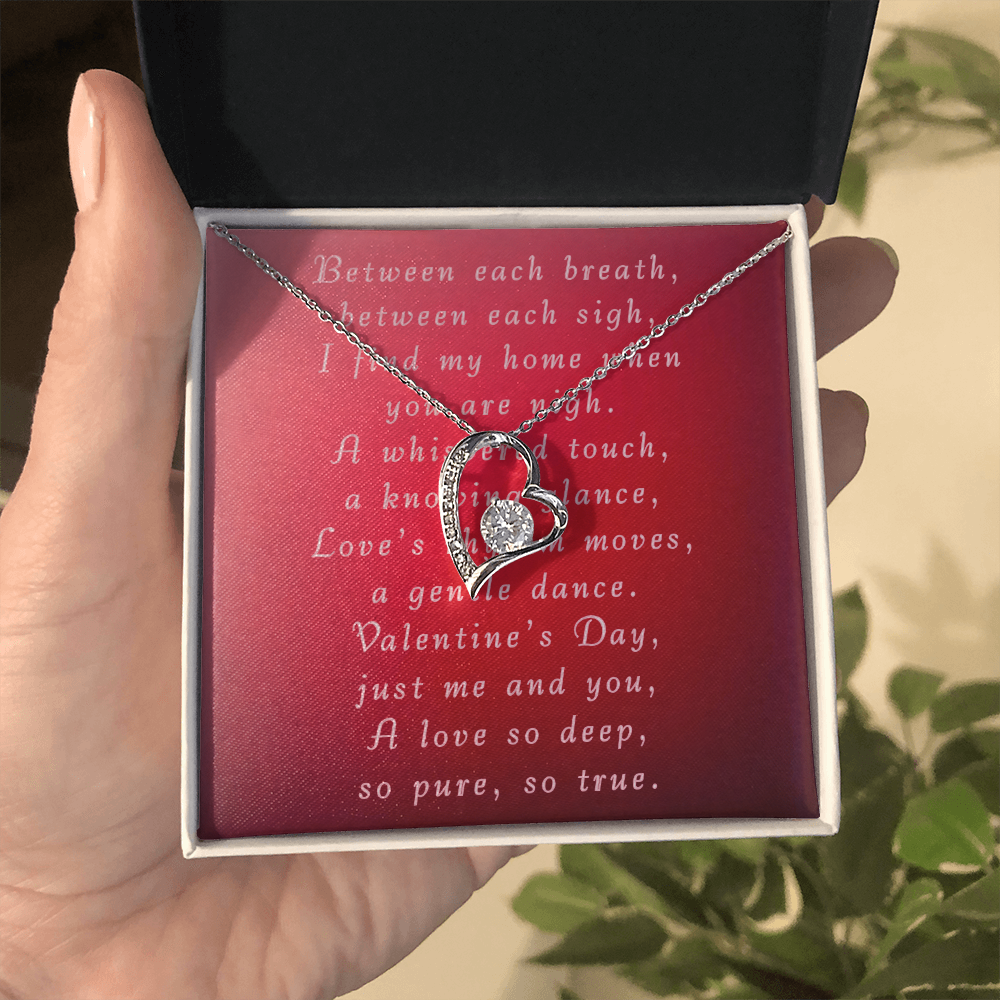 Valentine's Day Forever Love Necklace with Card