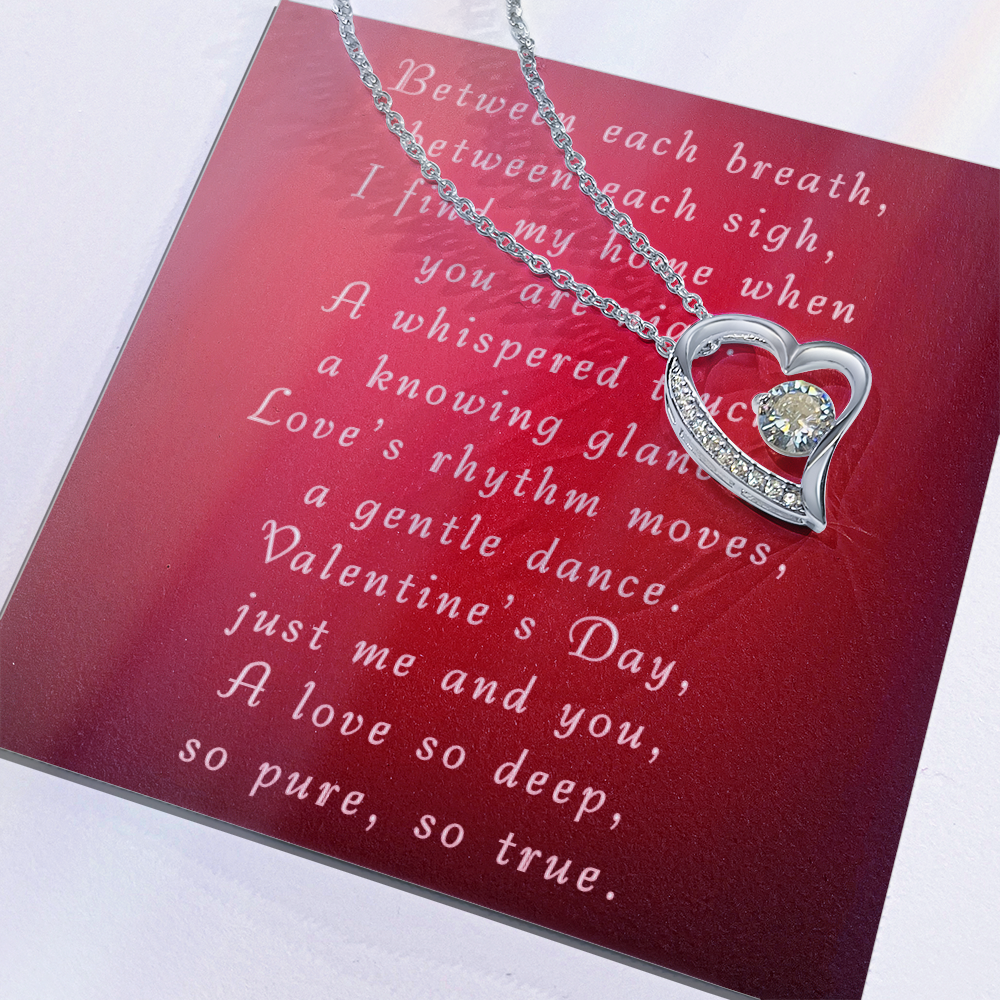 Valentine's Day Forever Love Necklace with Card