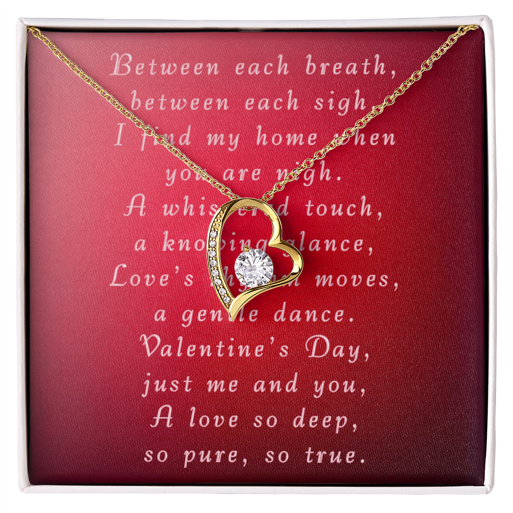 Valentine's Day Forever Love Necklace with Card