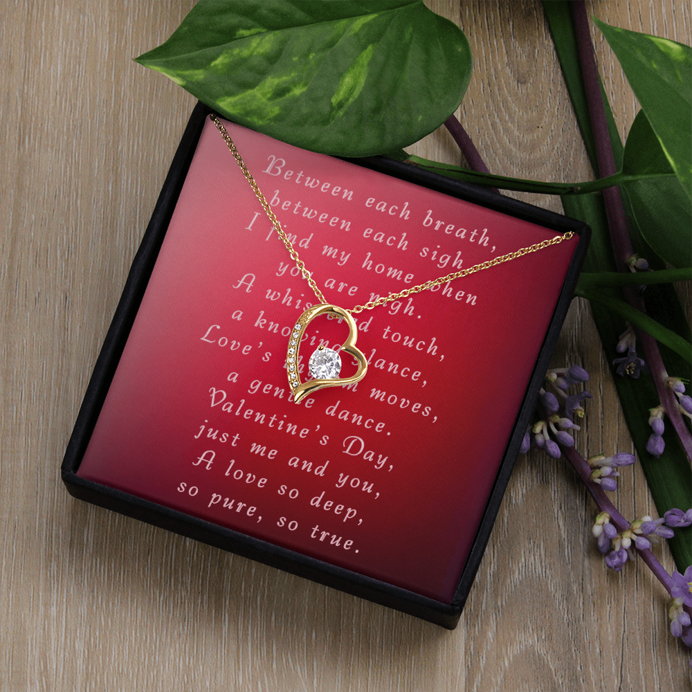 Valentine's Day Forever Love Necklace with Card