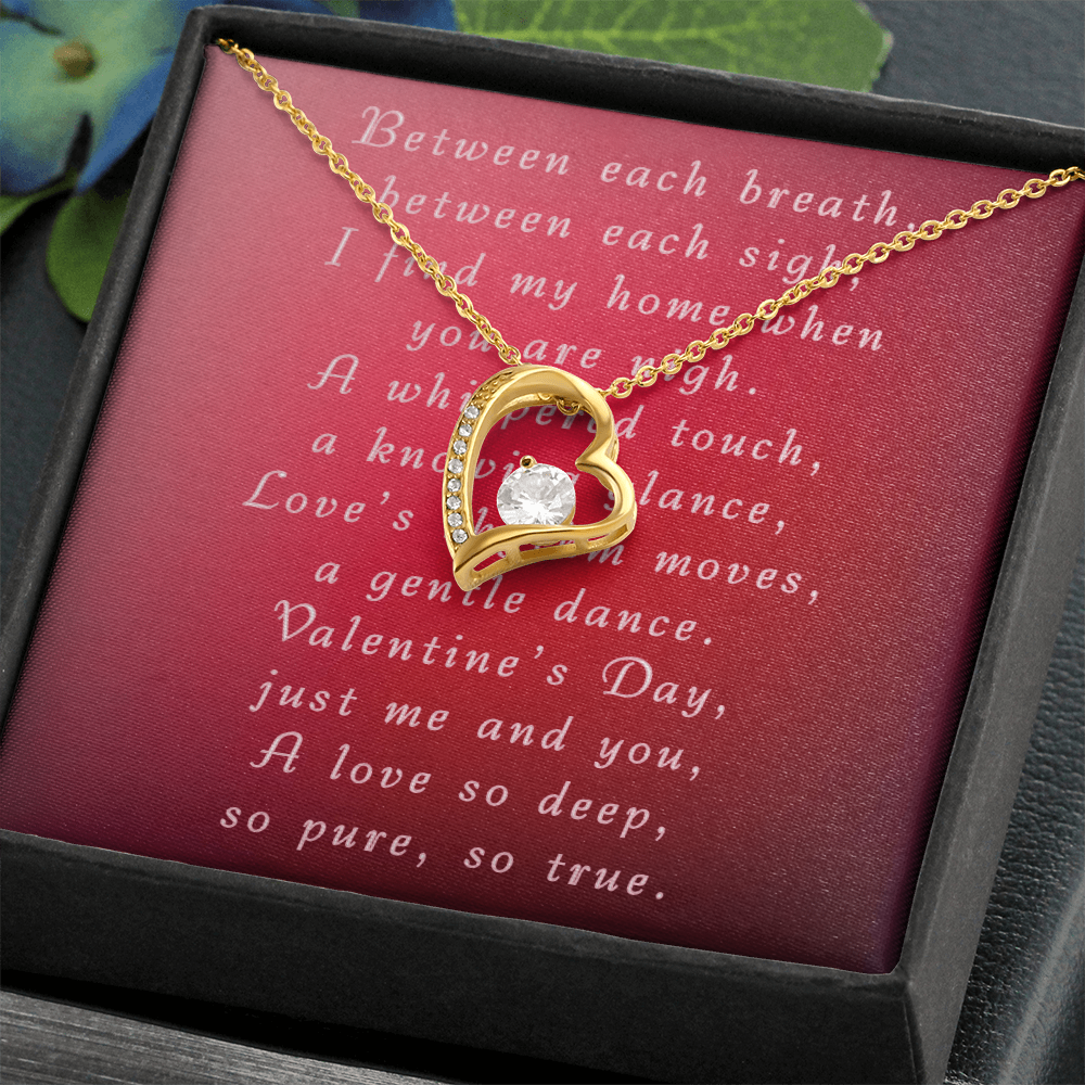 Valentine's Day Forever Love Necklace with Card