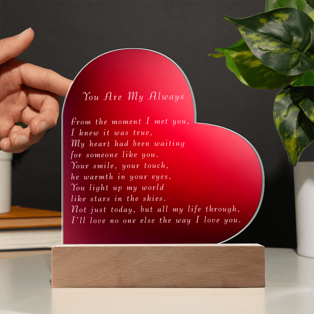 Valentine's Day Acrylic Heart Plaque