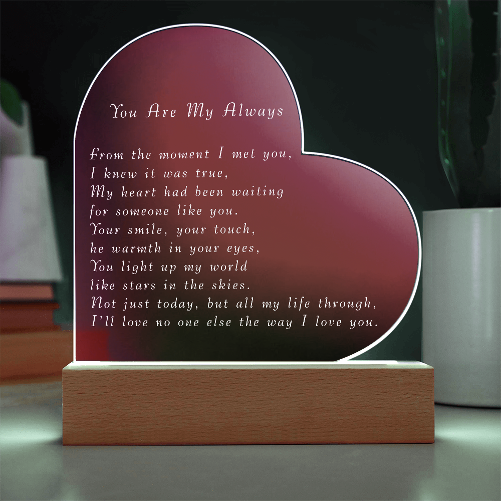 Valentine's Day Acrylic Heart Plaque